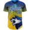 Custom Yellow Royal-White 3D Pattern Design Animal Wolf Authentic Baseball Jersey
