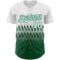 Custom White Kelly Green 3D Pattern Design Lines Authentic Baseball Jersey