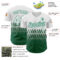 Custom White Kelly Green 3D Pattern Design Lines Authentic Baseball Jersey