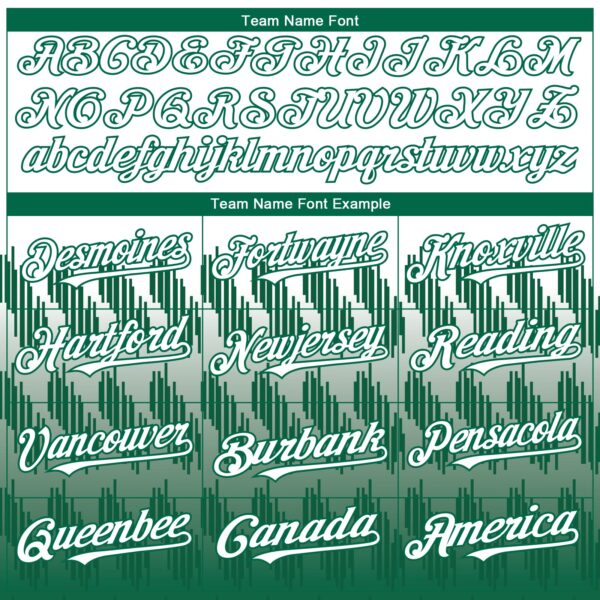 Custom White Kelly Green 3D Pattern Design Lines Authentic Baseball Jersey