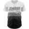 Custom White Black 3D Pattern Design Lines Authentic Baseball Jersey