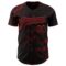Custom Black Red 3D Pattern Design Abstract Splatter Texture Authentic Baseball Jersey