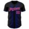 Custom Black Pink-Thunder Blue 3D Pattern Design Geometric Shapes Authentic Baseball Jersey