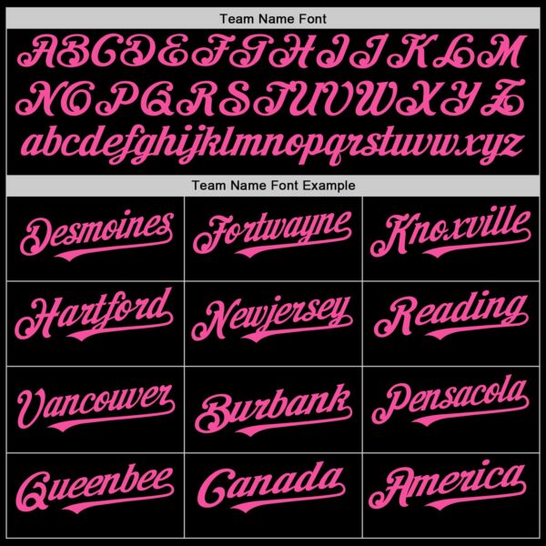 Custom Black Pink-Thunder Blue 3D Pattern Design Geometric Shapes Authentic Baseball Jersey