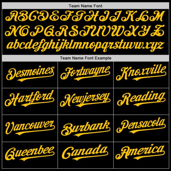 Custom Black Yellow-Thunder Blue 3D Pattern Design Geometric Shapes Authentic Baseball Jersey
