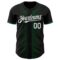 Custom Black White-Kelly Green 3D Pattern Design Geometric Shapes Authentic Baseball Jersey