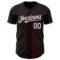 Custom Black White-Burgundy 3D Pattern Design Geometric Shapes Authentic Baseball Jersey
