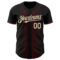 Custom Black Cream-Burgundy 3D Pattern Design Geometric Shapes Authentic Baseball Jersey