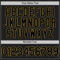 Custom Black Old Gold 3D Pattern Design Confetti Authentic Baseball Jersey