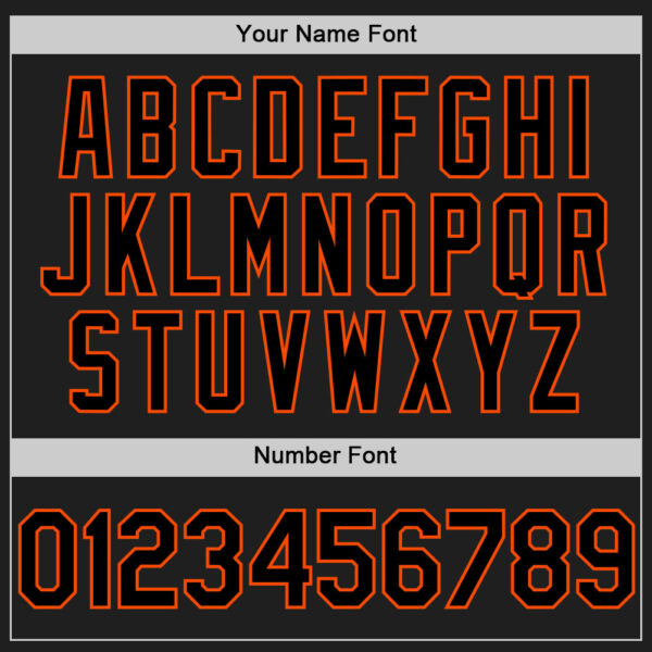 Custom Black Orange 3D Pattern Design Confetti Authentic Baseball Jersey