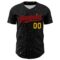 Custom Black Red-Gold 3D Pattern Design Confetti Authentic Baseball Jersey