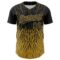 Custom Black Old Gold 3D Pattern Design Abstract Wave Authentic Baseball Jersey