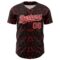 Custom Black Red-White 3D Pattern Design Abstract Tiger And Zebra Authentic Baseball Jersey
