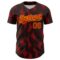 Custom Black Red-Gold 3D Pattern Design Halftone Dots Authentic Baseball Jersey