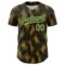Custom Black Old Gold-Kelly Green 3D Pattern Design Halftone Dots Authentic Baseball Jersey
