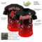 Custom Black Red-White 3D Pattern Design Lightning Authentic Baseball Jersey