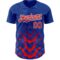 Custom Thunder Blue Red-White 3D Pattern Design Abstract Arrow Authentic Baseball Jersey