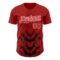 Custom Red Black-White 3D Pattern Design Abstract Arrow Authentic Baseball Jersey