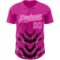 Custom Deep Pink Black-White 3D Pattern Design Abstract Arrow Authentic Baseball Jersey