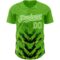 Custom Aurora Green Black-White 3D Pattern Design Abstract Arrow Authentic Baseball Jersey