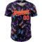Custom Black Hot Pink-Yellow 3D Pattern Design Animal Butterfly Authentic Baseball Jersey