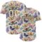 Custom Cream Black 3D Pattern Design Animal Butterfly Authentic Baseball Jersey