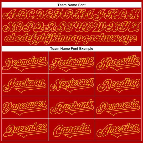 Custom Red Gold 3D Pattern Design Rave Funny Monster Authentic Baseball Jersey