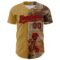 Custom Old Gold Red-Black 3D Pattern Design Gothic Style Rose Authentic Baseball Jersey
