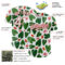 Custom White Red 3D Pattern Design Tropical Anthurium Flower Authentic Baseball Jersey