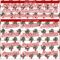 Custom White Red 3D Pattern Design Tropical Anthurium Crystal Authentic Baseball Jersey