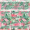 Custom White Kelly Green 3D Pattern Design Tropical Plant And Bird Authentic Baseball Jersey