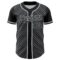 Custom Black Gray 3D Pattern Design Diagonal Stripes Authentic Baseball Jersey