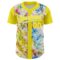 Custom Light Yellow White 3D Pattern Design Abstract Splatter Art Authentic Baseball Jersey