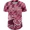 Custom Light Pink Crimson-White 3D Pattern Design Flame Authentic Baseball Jersey