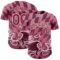 Custom Light Pink Crimson-White 3D Pattern Design Flame Authentic Baseball Jersey