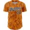 Custom Bay Orange Black-White 3D Pattern Design Abstract Fluid Authentic Baseball Jersey