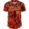 Custom Orange Black-White 3D Pattern Design Abstract Fluid Authentic Baseball Jersey