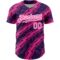 Custom Purple Pink-White 3D Pattern Design Zigzag Authentic Baseball Jersey