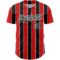Custom Red Black-White 3D Pattern Design Stripe Authentic Baseball Jersey