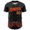 Custom Black Old Gold-Red 3D Pattern Design Gothic Style Gun With Rose Authentic Baseball Jersey