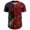 Custom Crimson Black-Red 3D Pattern Design Gothic Style Gun With Rose Authentic Baseball Jersey