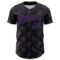 Custom Black Purple 3D Pattern Design Gothic Style Rose Authentic Baseball Jersey