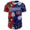 Custom Royal Red-White 3D Pattern Design American Eagle Authentic Baseball Jersey