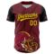3DPattern4989-1 Custom Crimson Gold-Black 3D Pattern Design Football Helmet And Animal Claw Authentic Baseball Jersey