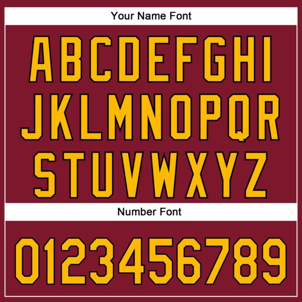3DPattern4989-4 Custom Crimson Gold-Black 3D Pattern Design Football Helmet And Animal Claw Authentic Baseball Jersey