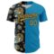 3DPattern4995-1 Custom Panther Blue Old Gold-Black 3D Pattern Design Football Jaguar Helmet Authentic Baseball Jersey