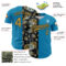 3DPattern4995-2 Custom Panther Blue Old Gold-Black 3D Pattern Design Football Jaguar Helmet Authentic Baseball Jersey