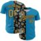 3DPattern4995 Custom Panther Blue Old Gold-Black 3D Pattern Design Football Jaguar Helmet Authentic Baseball Jersey