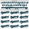 3DPattern4996-3 Custom White Black-Panther Blue 3D Pattern Design Football Jaguar Helmet Authentic Baseball Jersey