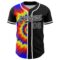 Custom Black White 3D Pattern Design Rave Psychedelic Authentic Baseball Jersey